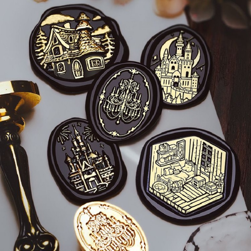 Wax Seal Stamp Set - Balmumu Mühür Damgası Vintage Cadılar Bayramı